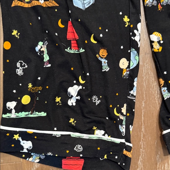 Peanuts Black and White Space Pajama Set Ultra Soft - Picture 6 of 13